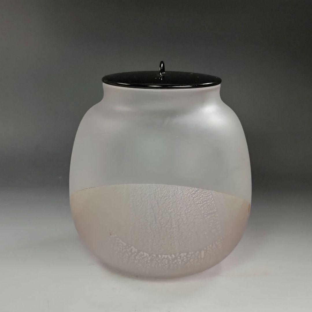 イ942 水指『高橋幸夫作』『ガラス硝子　水指　共箱』茶道具