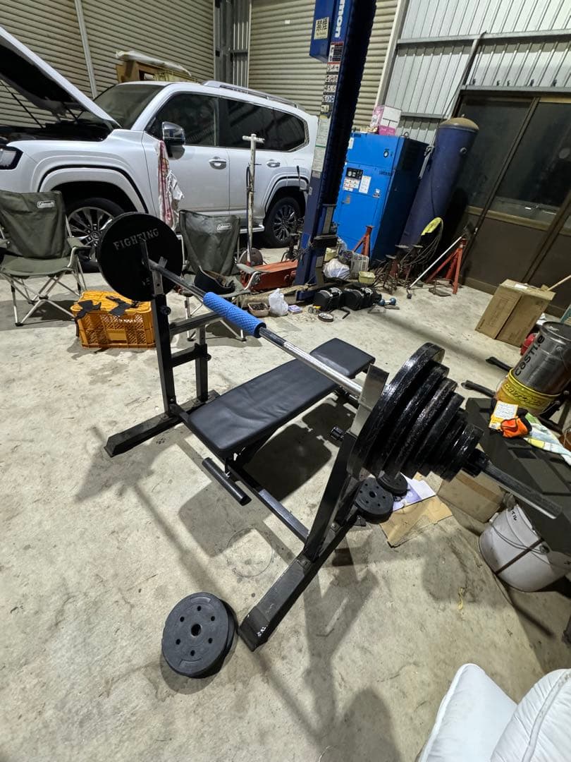 ベンチプレス バーベル付き 鉄製ウェイト　95kg