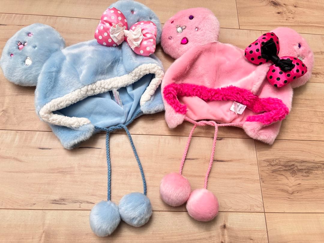 ミニー ファンキャップ 水色 ピンク 東京ディズニーリゾート 廃盤品 セット