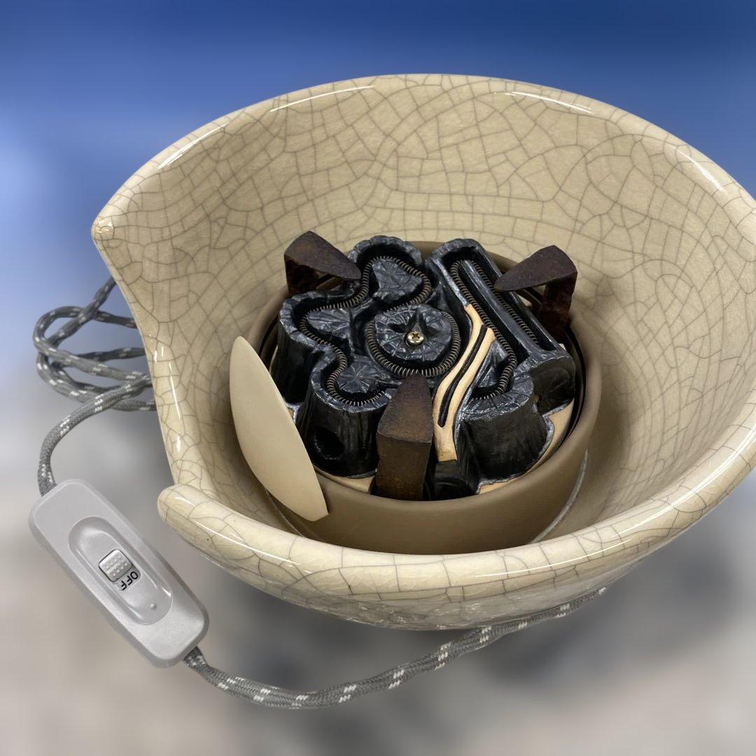 野々田式 風炉型 電熱器　白さつま F412　★直接引取りは5000円★