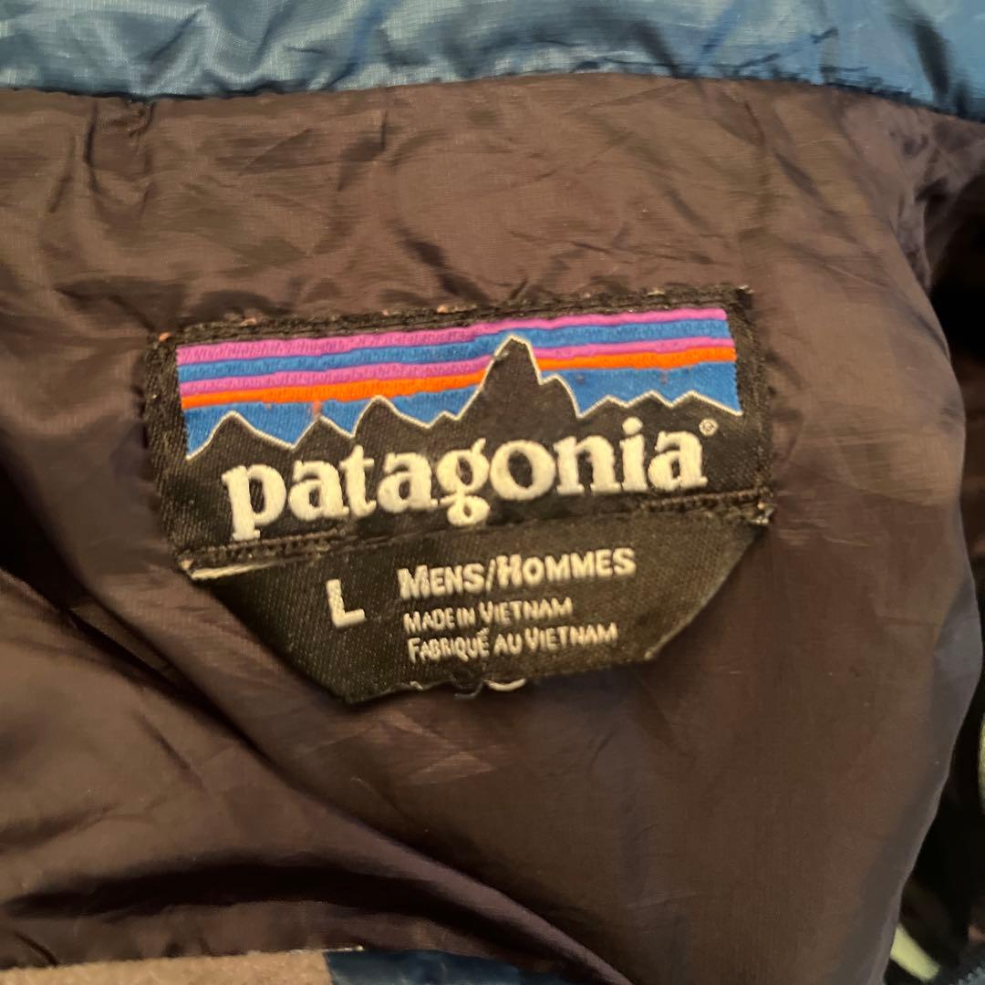 patagonia ブルー ダウンジャケット L
