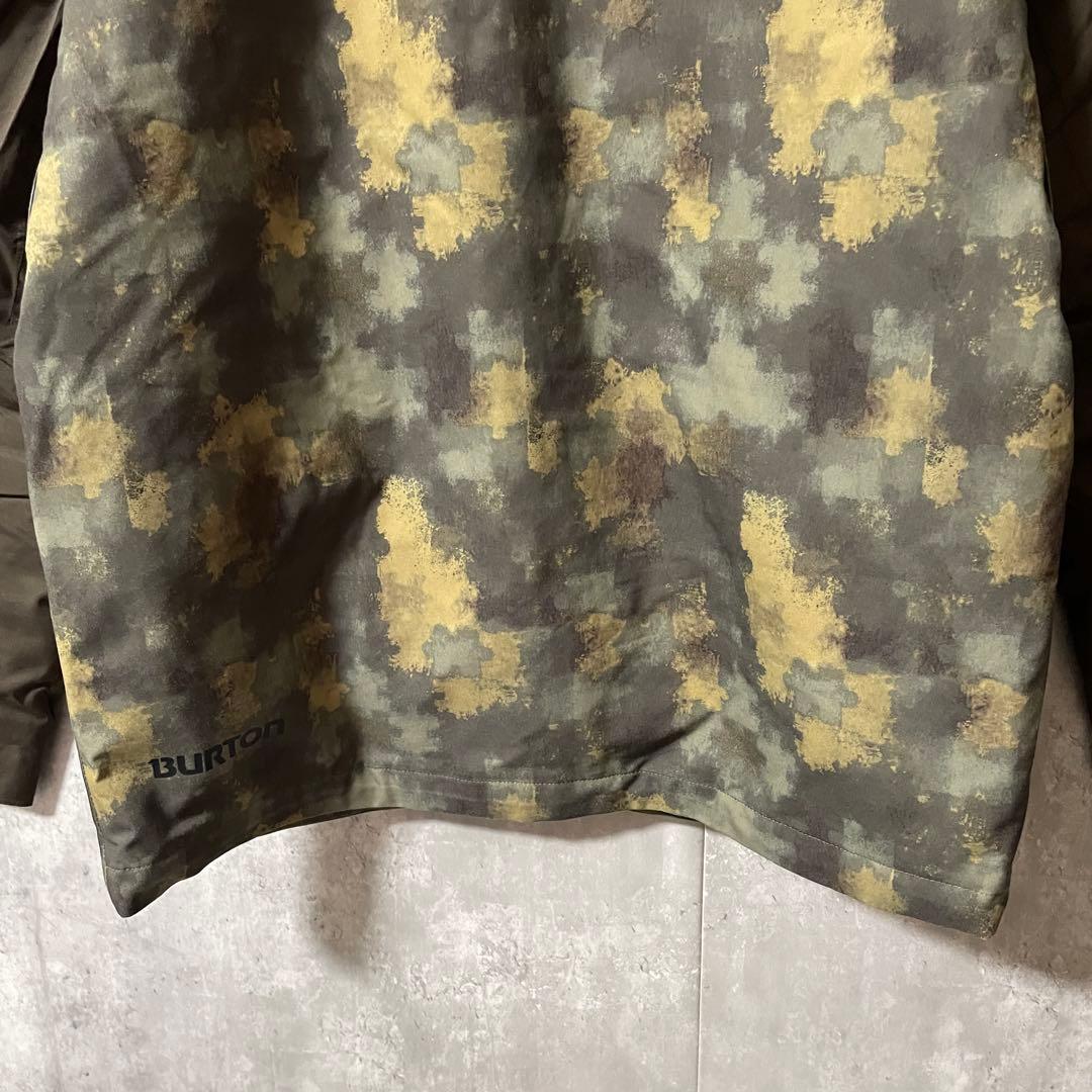 Burtonバートンスキーウェアスノーボードジャケットパーカー茶色カーキ迷彩総柄