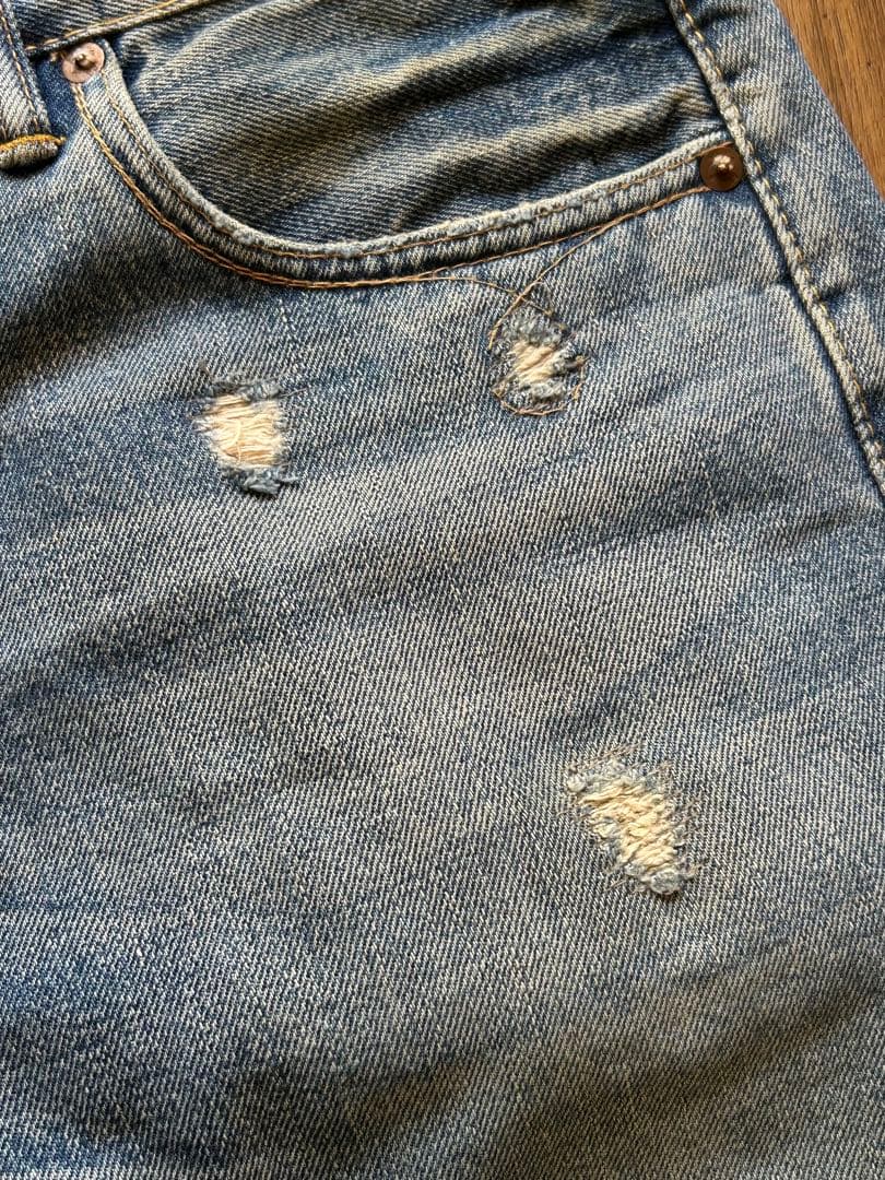 アメリカ製 RRL ダメージ加工デニム W31ダブルアールエル