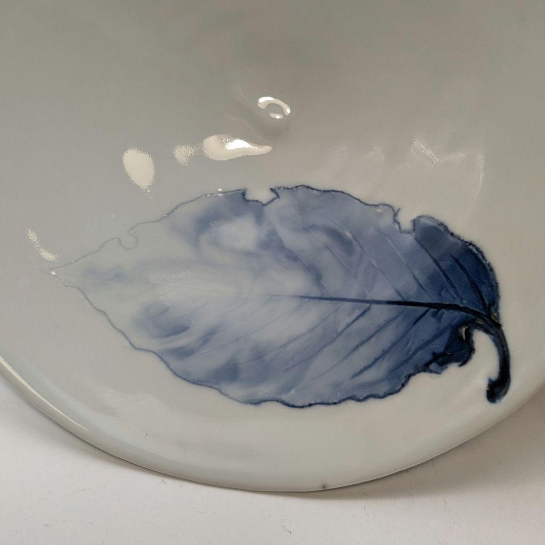 加藤巌 京焼 染付茶碗 共箱 木葉文 清水焼 抹茶碗 抹茶茶碗 茶道具 茶器