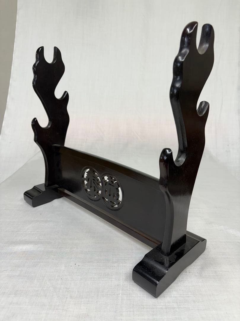 刀掛け 三本掛け 刀掛 透かし彫り 武具 骨董