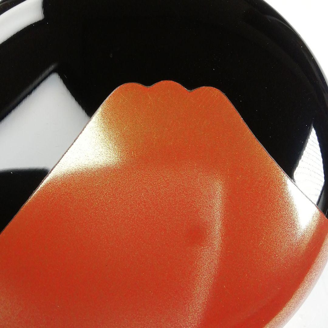 Ｗ２３８　棗　『紅富士蒔絵』『内銀地』『大棗』『細川司光 作』　共箱　茶道具