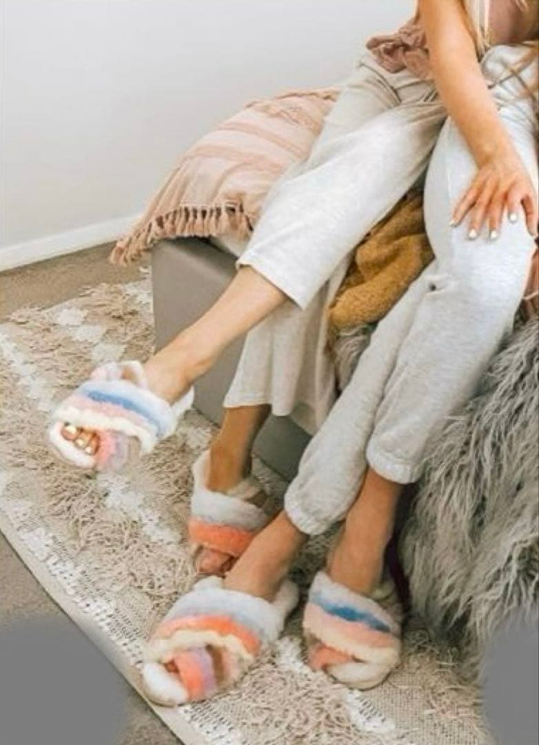 EMU Australia ムートン サンダル レインボー スリッパ