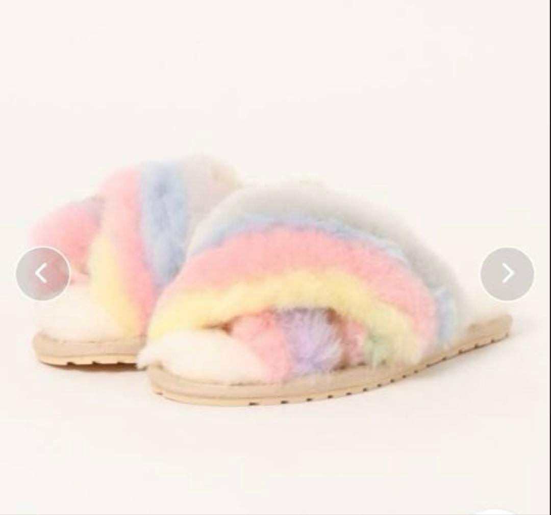 EMU Australia ムートン サンダル レインボー スリッパ