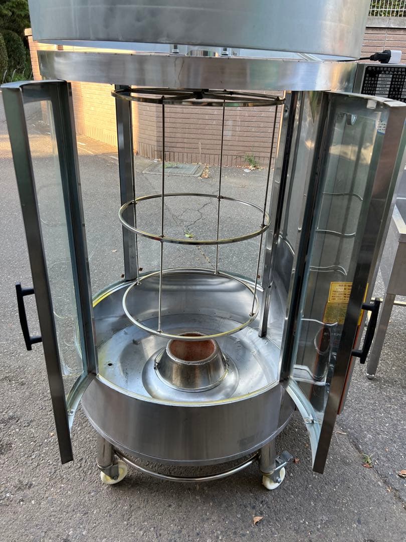 ガス、木炭両用回転烤禽炉（烤鸭炉）