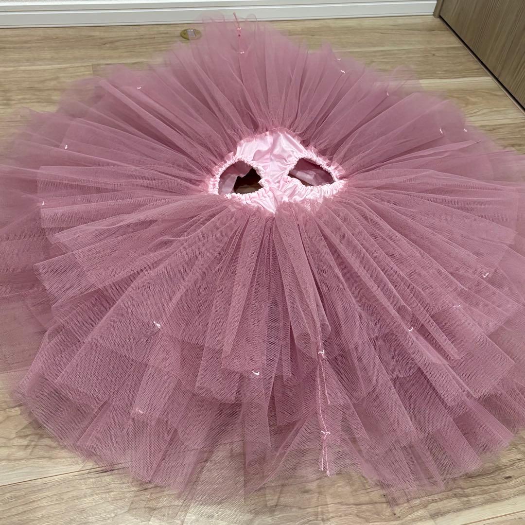バレエ　チュチュ　ピンク　シンプル　大人フリーサイズ　ハンドメイド　職人