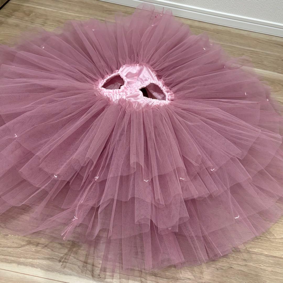 バレエ　チュチュ　ピンク　シンプル　大人フリーサイズ　ハンドメイド　職人