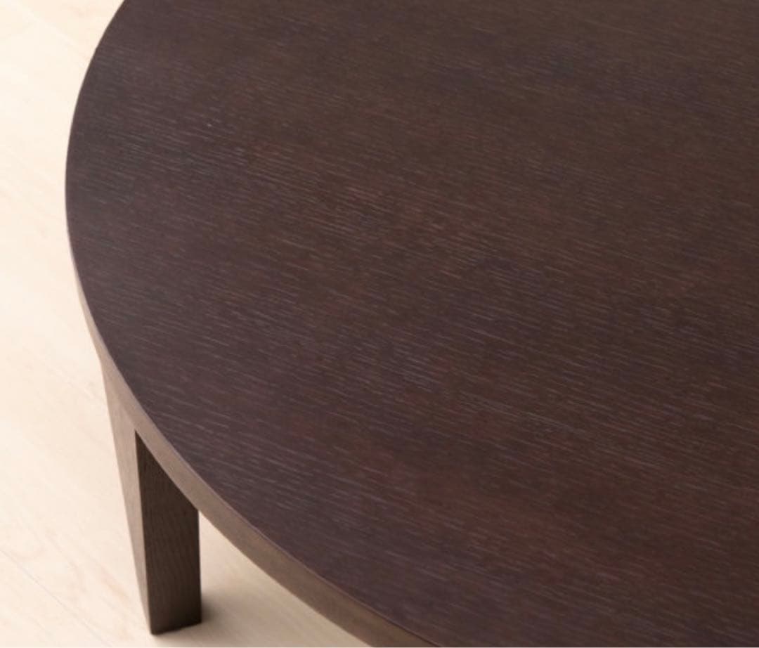 ダークブラウン 円形座卓110cm