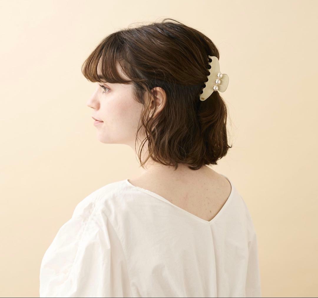 正規店購入品　ALEXANDRE DE PARIS / パール ヘアクリップ　M