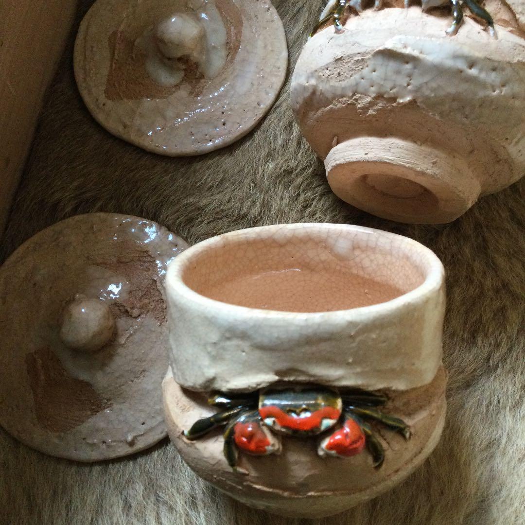 伊予　松山　楽山焼　茶器5客揃い