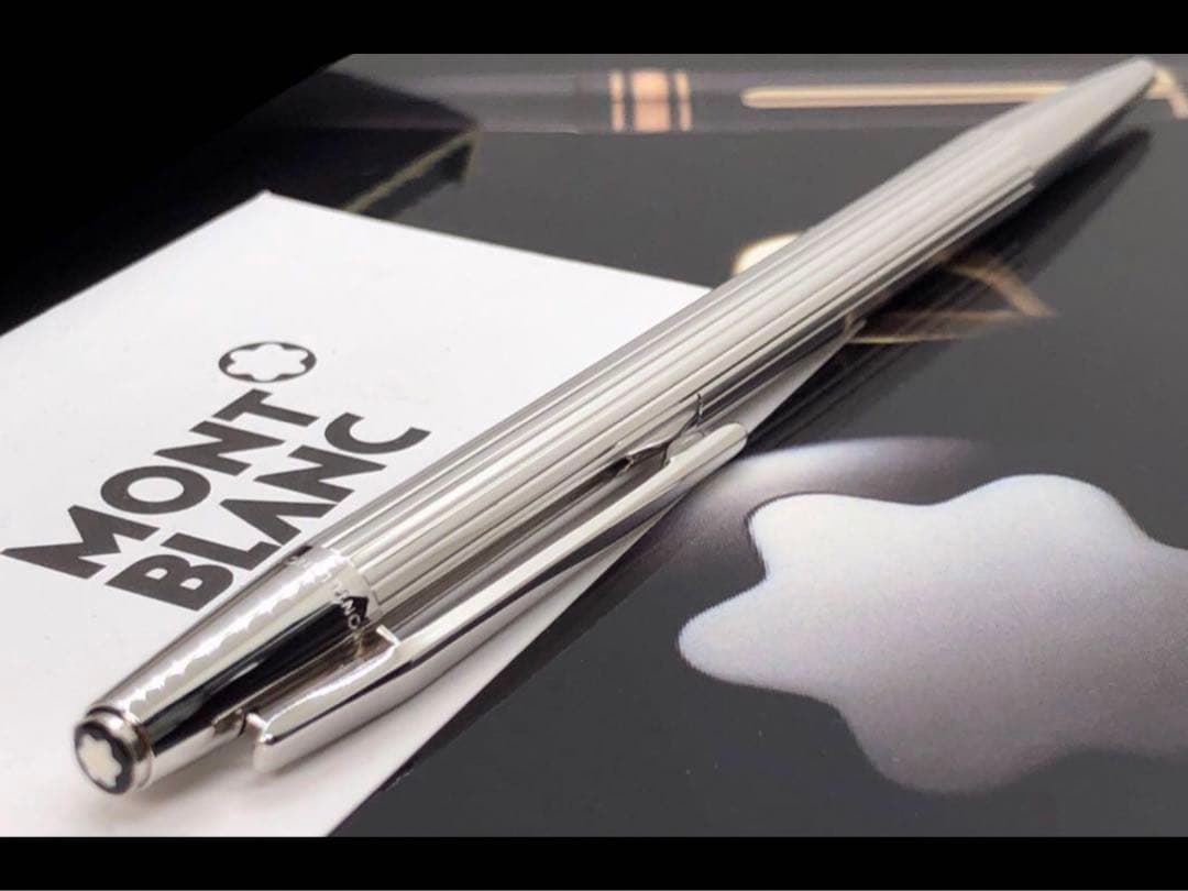 ⭐️金運アップ頂点の総プラチナ張り⭐️No1957レアな初期型S&S⭐️モンブラン社⭐️