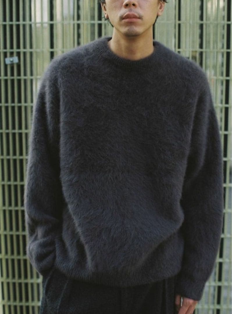 トップス 23AW LIDNM FOX CASHMERE KNIT DEEP MOCHA