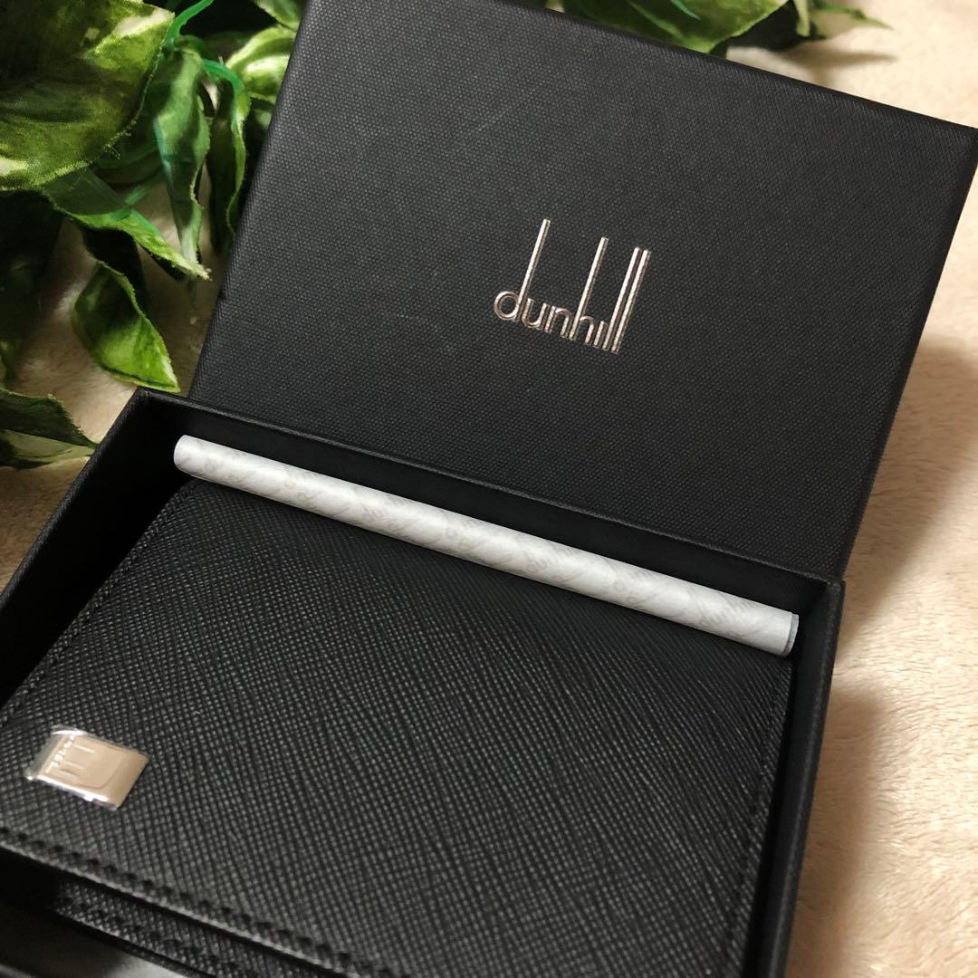 つん　未使用　ダンヒル　名刺入れ　カード入れ　 プレイン　ブラック　黒