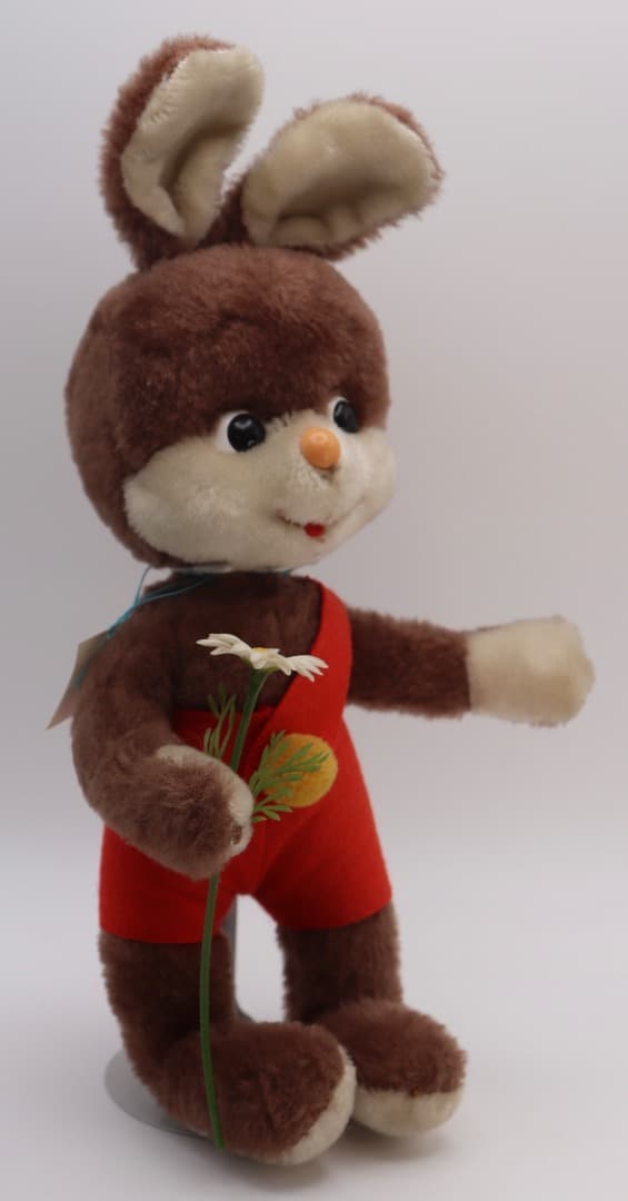 シュコー・ビゴベロ1964年代 ウサギ男の子 ぬいぐるみ 赤いオーバーオール