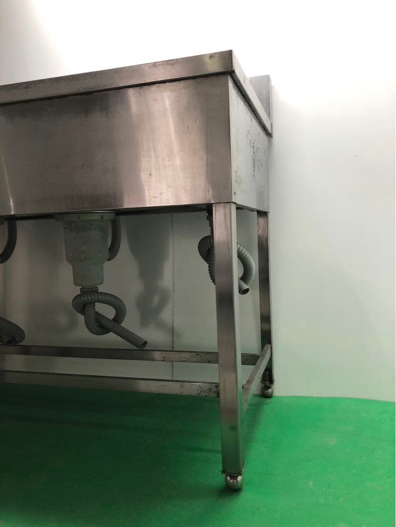 ☆地域限定送料無料☆ソイルド ニ槽　シンク　幅1300 ステンレス　業務用