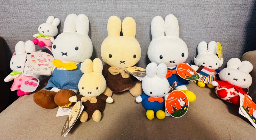 【タグ付き未使用】ミッフィー ぬいぐるみ13点セット65周年記念&ハウステンボス