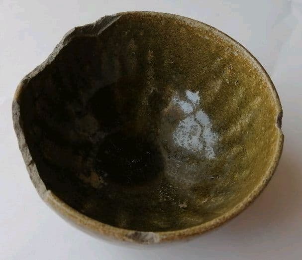 古唐津　小山路青手茶碗(発掘手)①