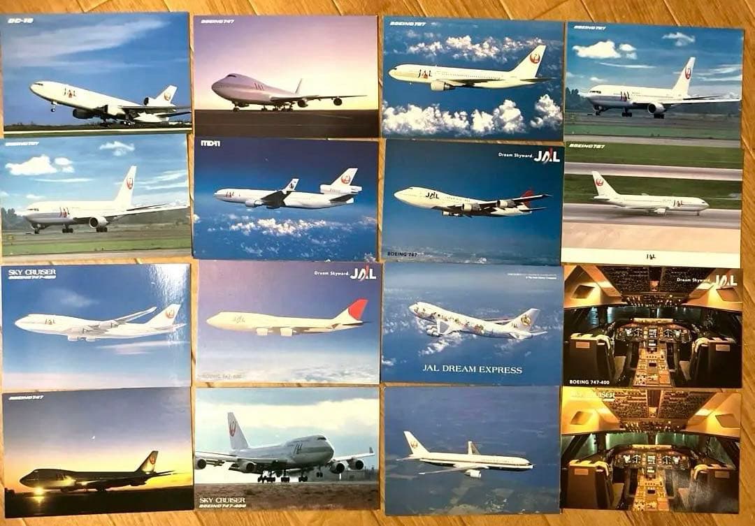 JAL 日本航空 ポストカード 16枚セット