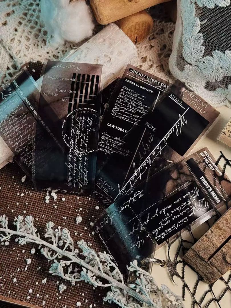 霖蓝汐原创手账《素色半透便签》海外マスキングテープ　マステ 【2649】