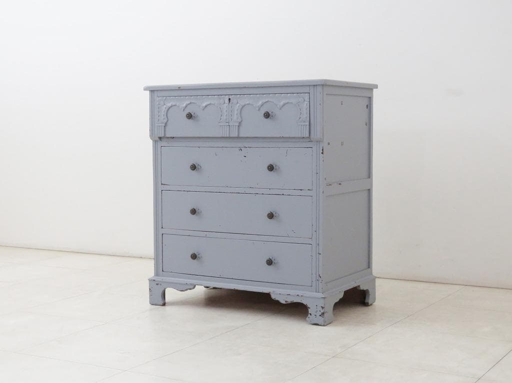 イギリスアンティーク ドレッシング チェスト シャビーシック ペイント ドロワー