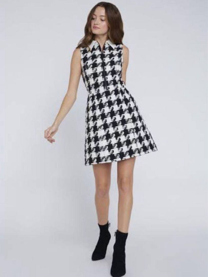 alice+olivia 千鳥格子ミニワンピース ドレス