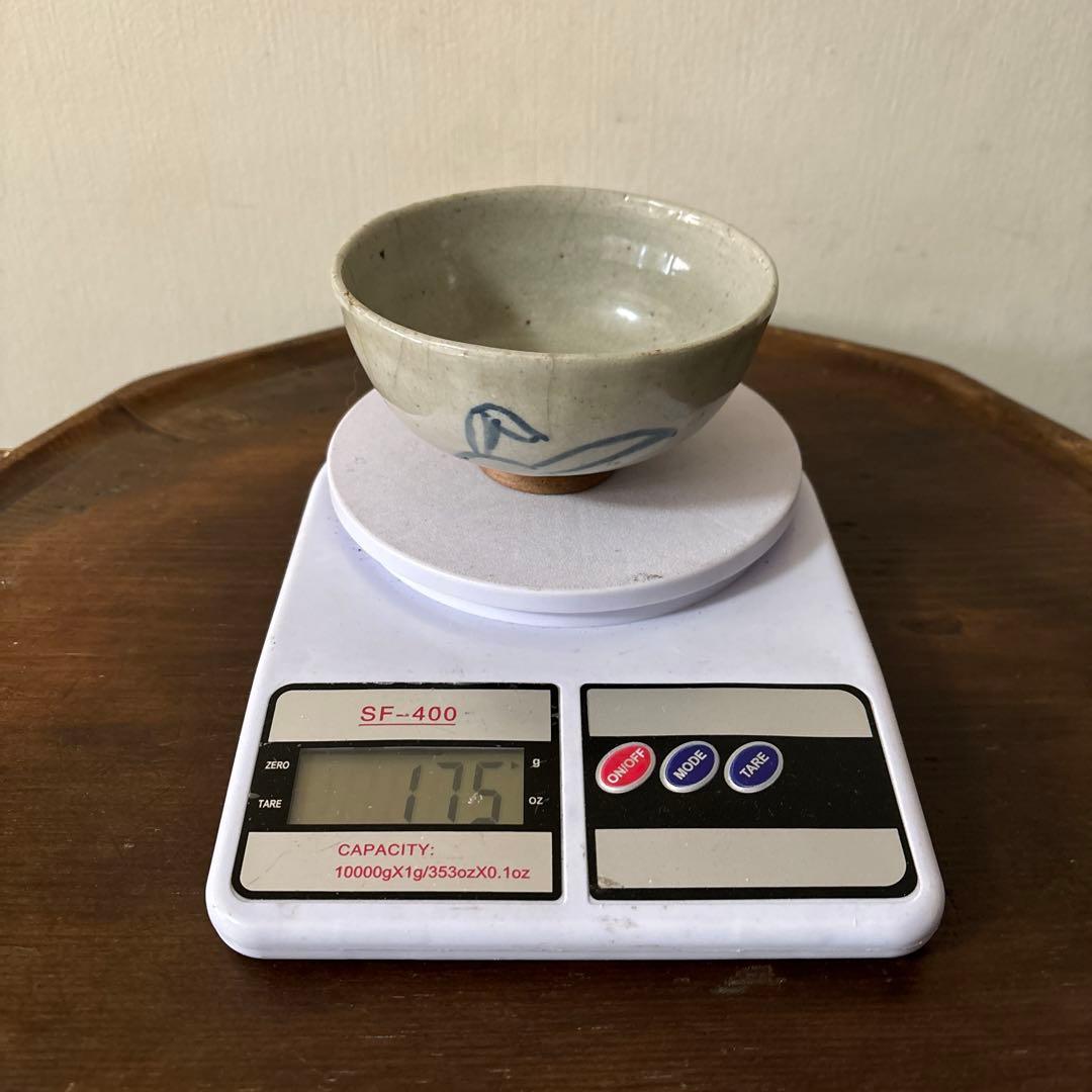 古い染付兎茶碗　うさぎ　ウサギ　骨董　柳宗悦　民藝　青山二郎　白洲正子　検:李朝