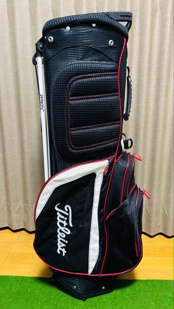 Titleist　タイトリスト　キャディバッグ 黒/赤