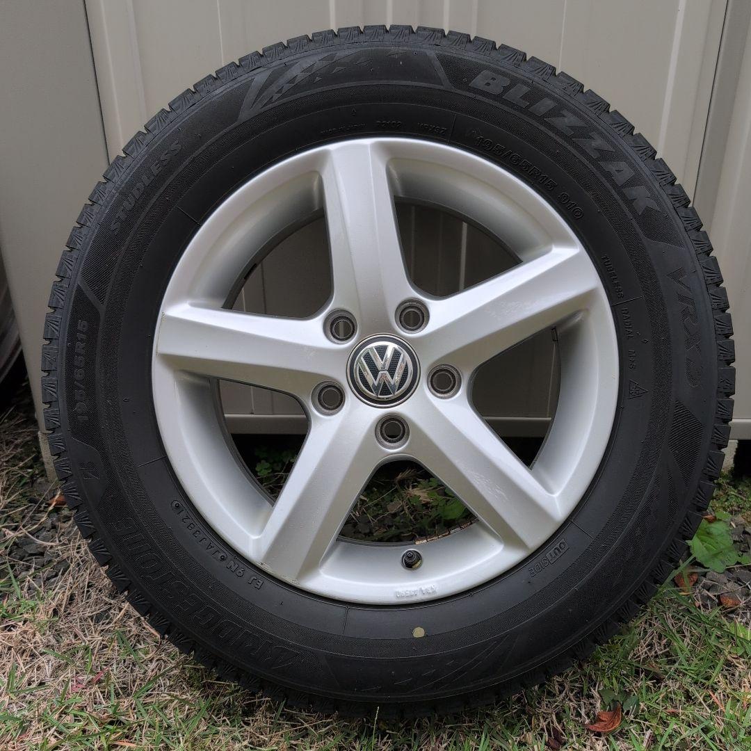VW 純正ホイール Aspen 15インチ スタッドレス装着
