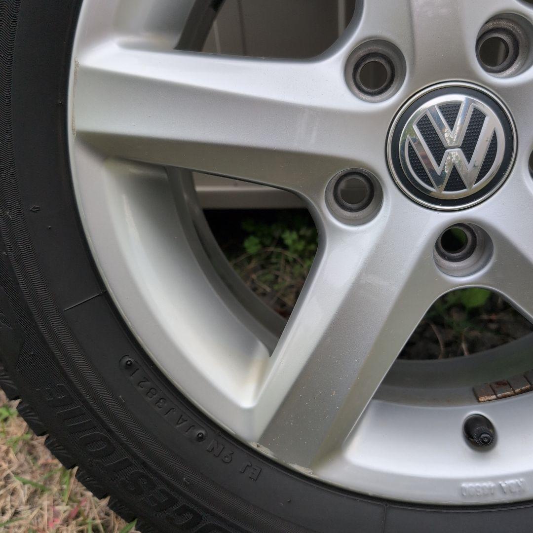 VW 純正ホイール Aspen 15インチ スタッドレス装着