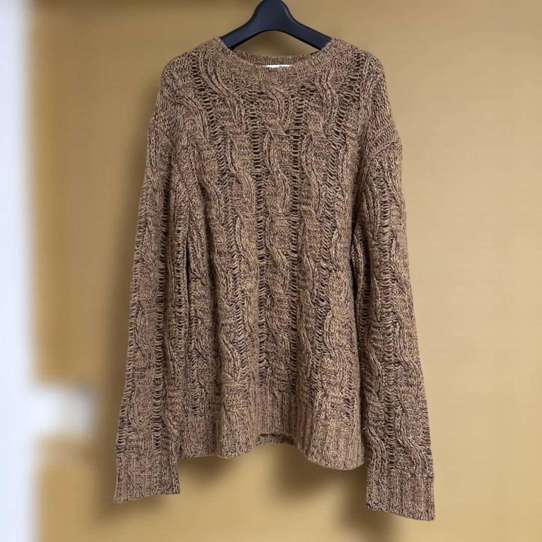 Acne Studios 23AW ウール混ケーブルニットセーター ブラウン