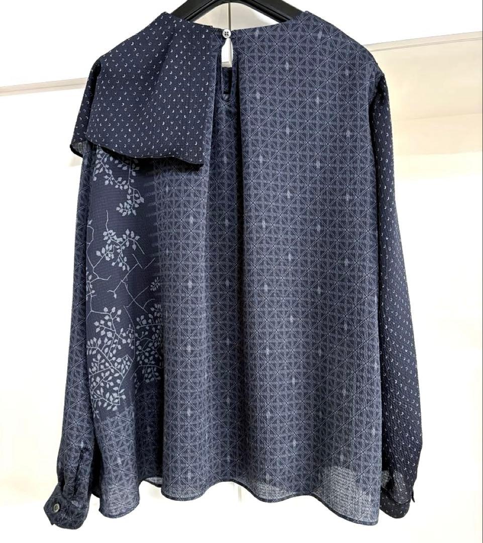 新品　今季モラビト ブラン　上品リュクスなブラウス　サイズ４０　¥64900