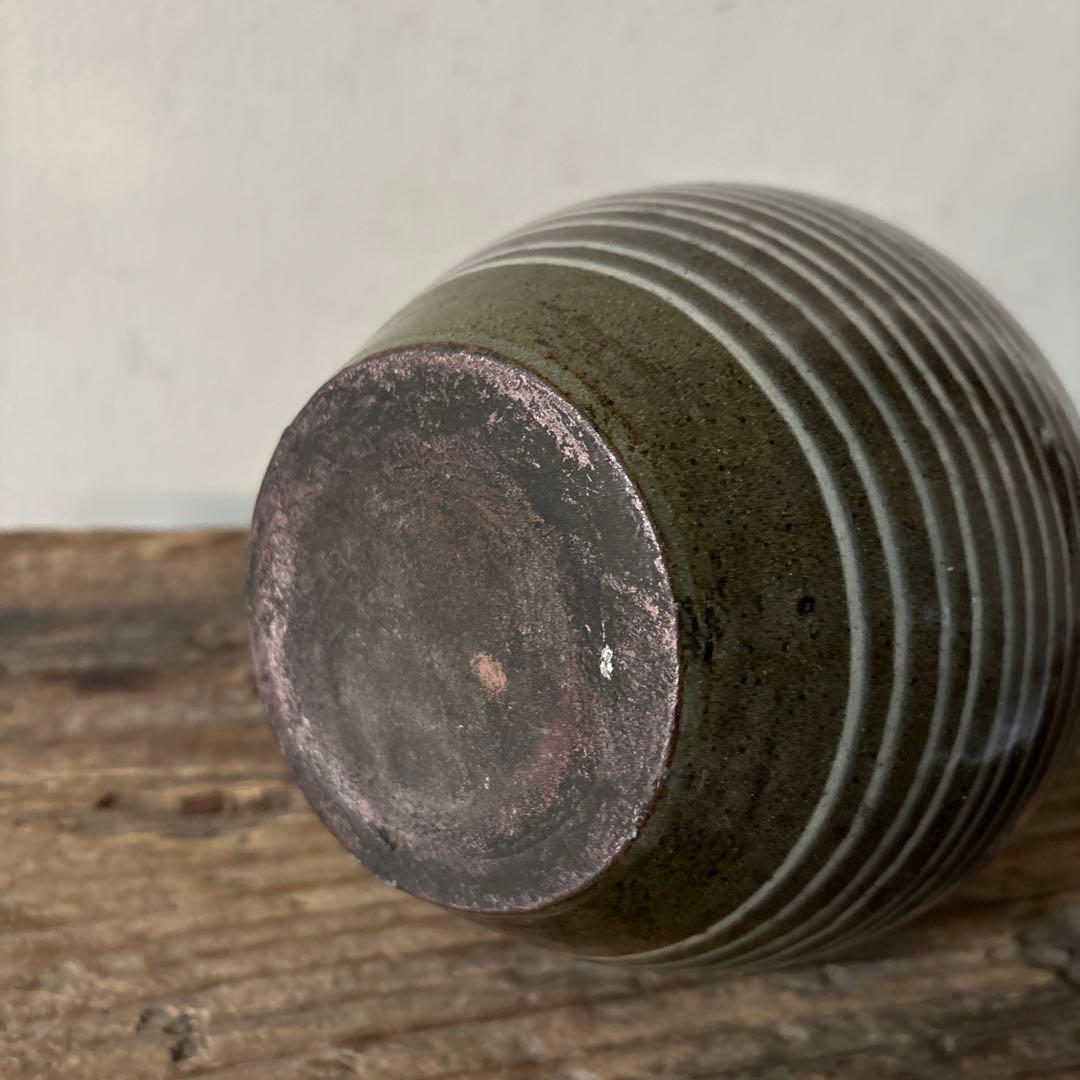 古丹波焼　えへんイッチン徳利　その② 古陶磁.アンティーク.花入.筒描　検:李朝