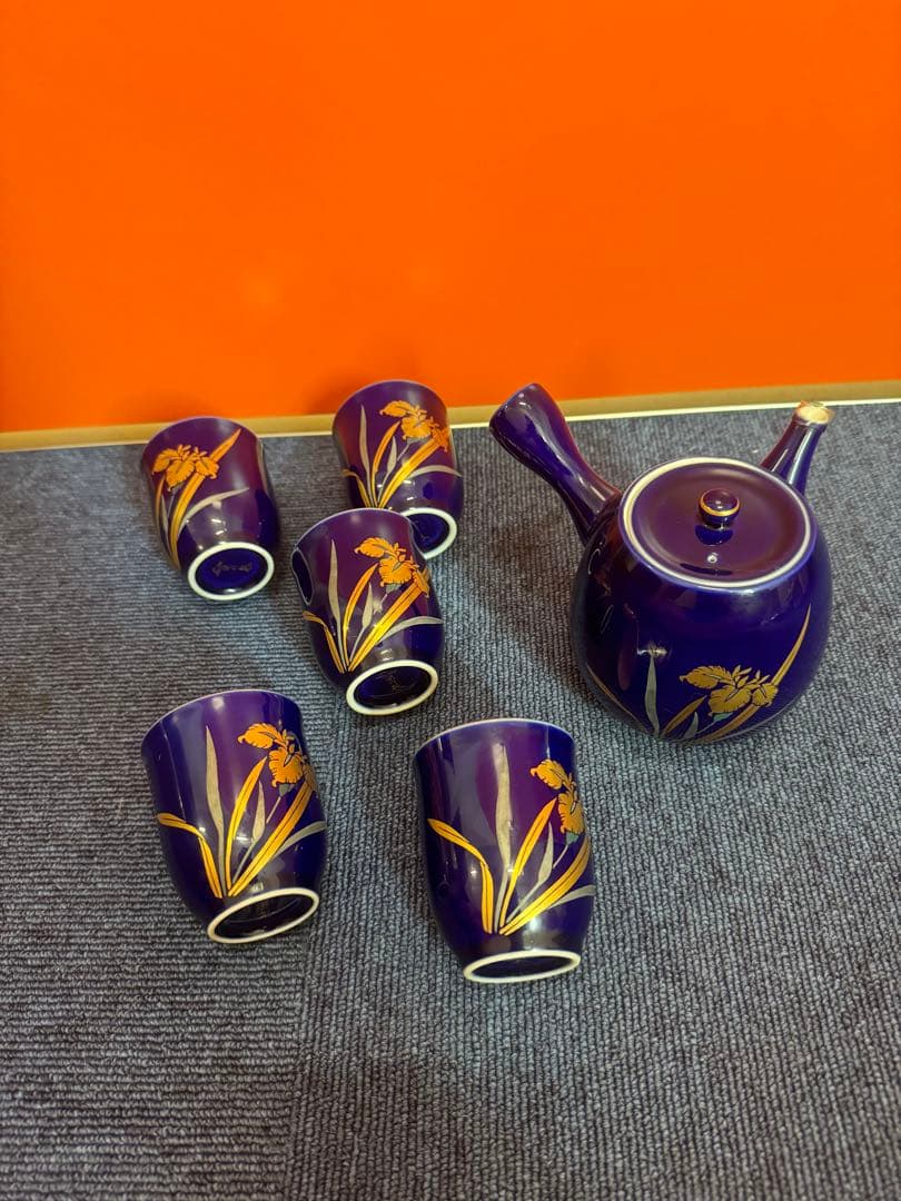 1971 深川製磁　金彩　茶器セット　急須1客　湯呑5客