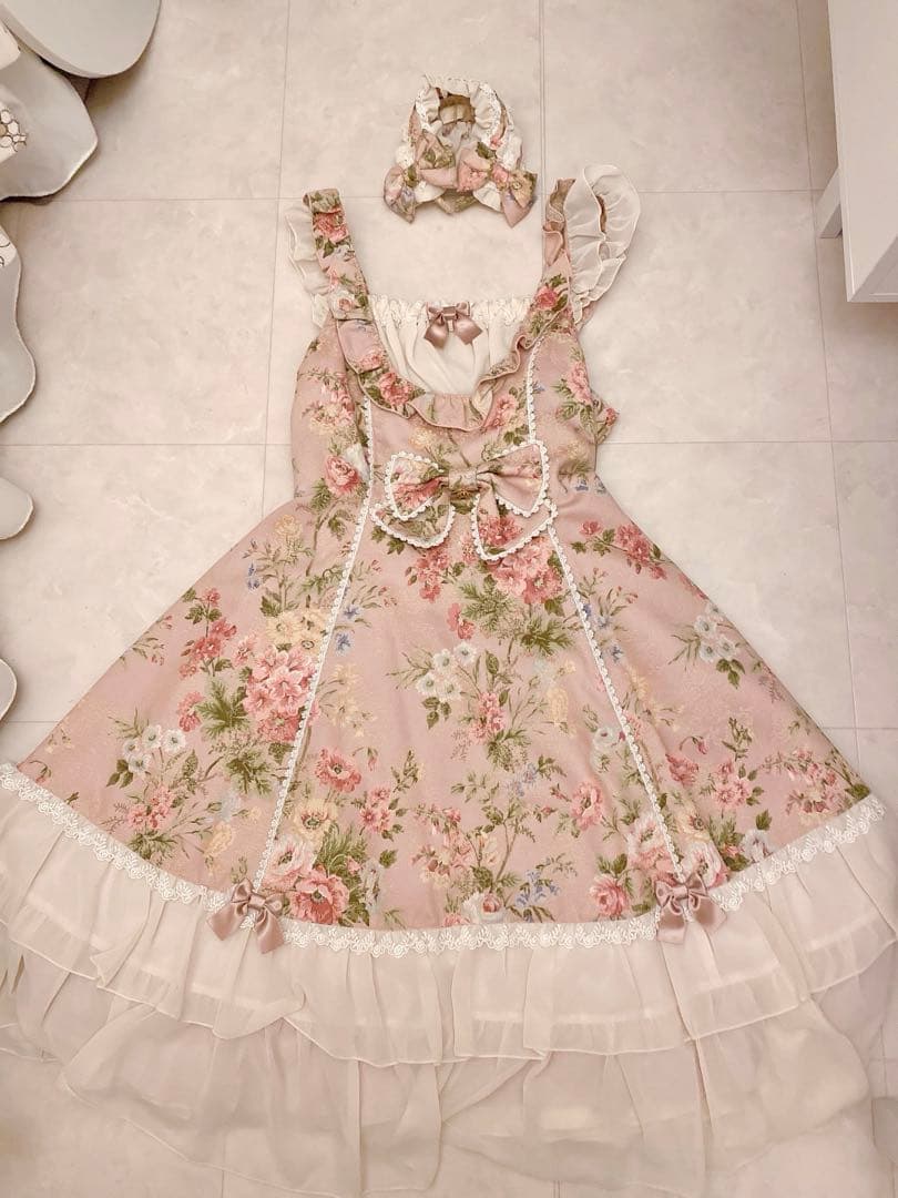 d*7様 メタモルフォーゼ ジャガードヨークフレアjsk＋カチューシャ プラスサ