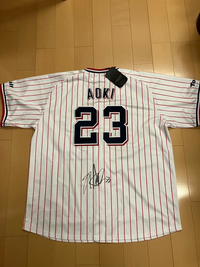 青木宣親　直筆サイン　東京ヤクルトスワローズ　ユニフォーム　侍ジャパン　WBC