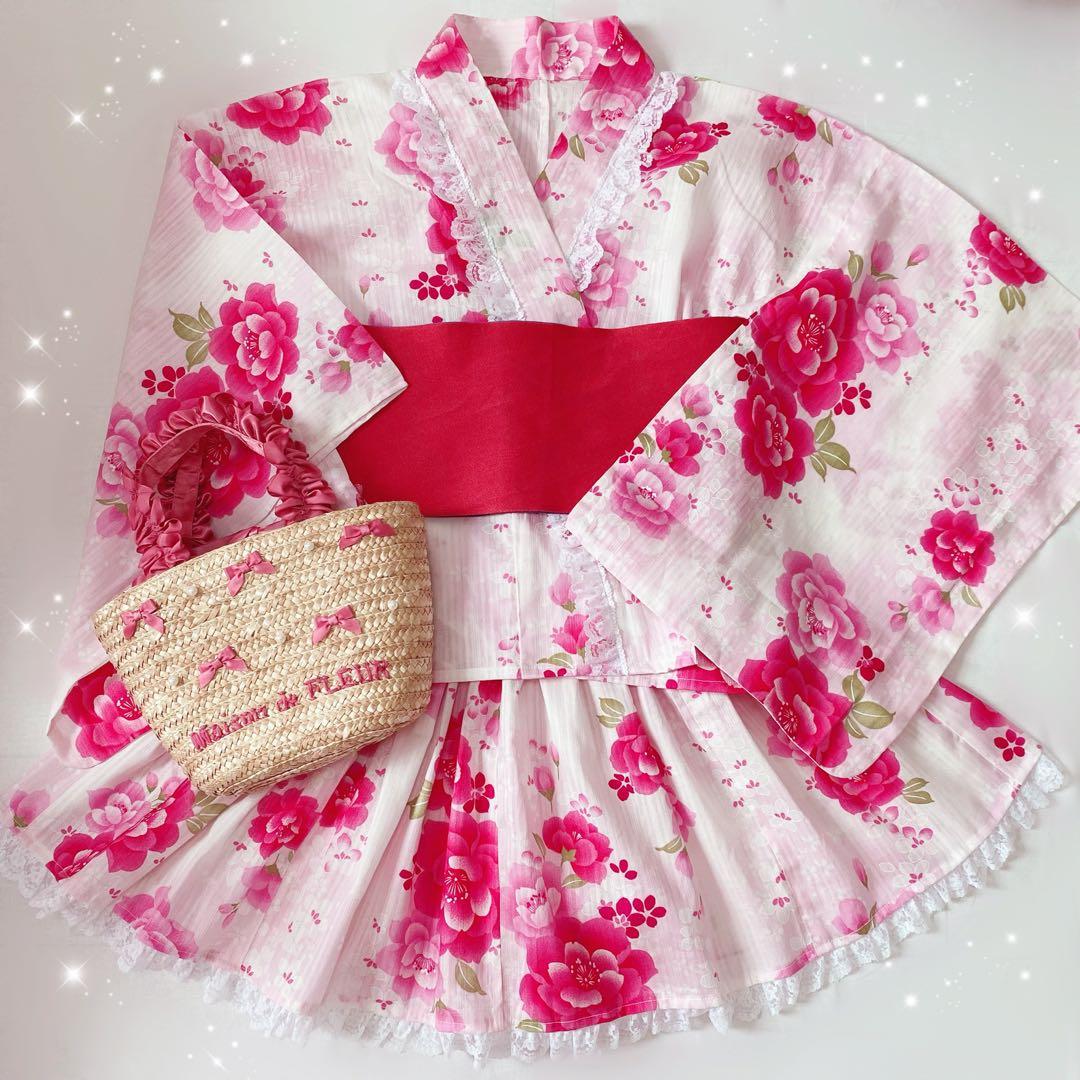 ♡量産型ピンク浴衣ドレス♡