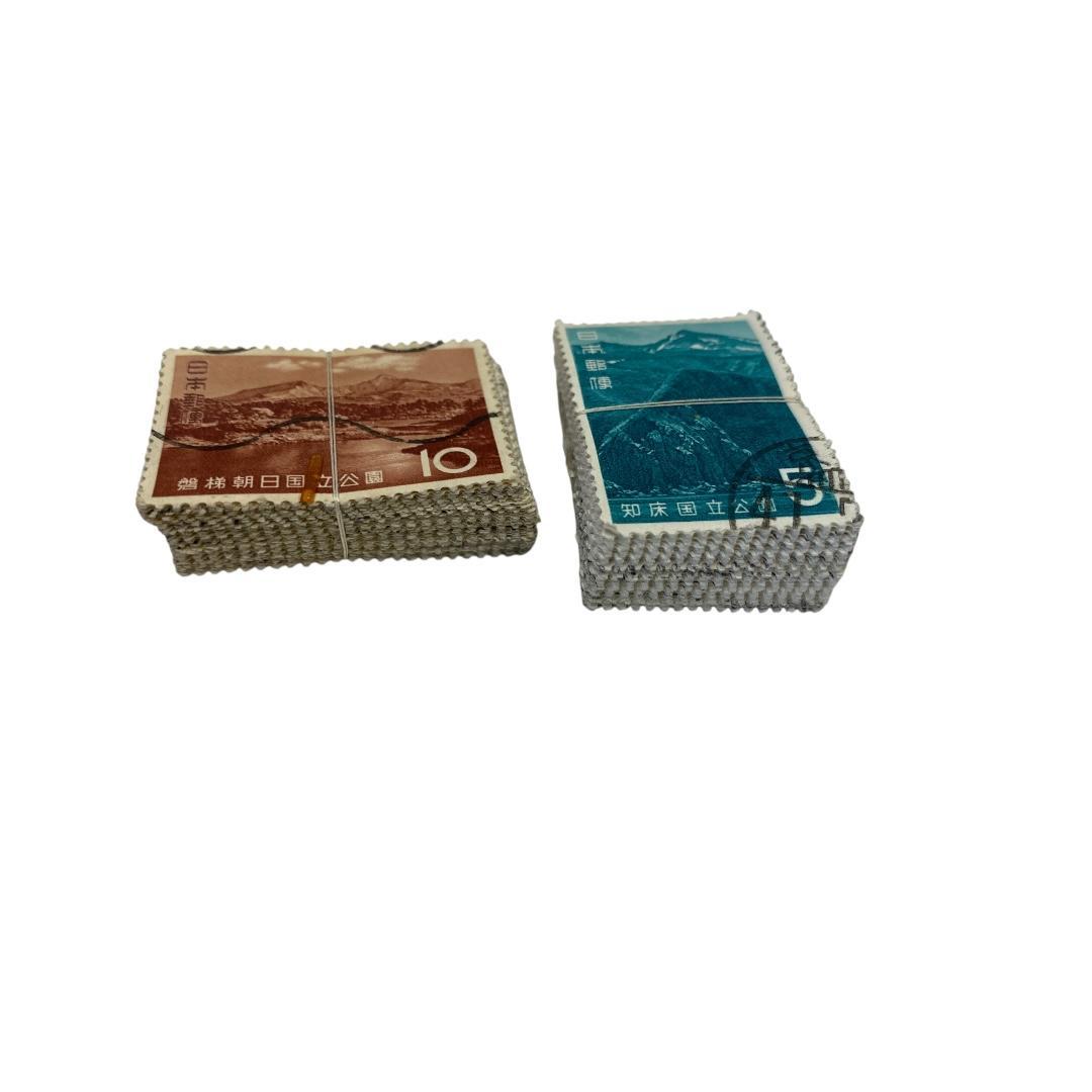 使用済み切手　国立公園記念切手　8種各約100枚づつ　dd062