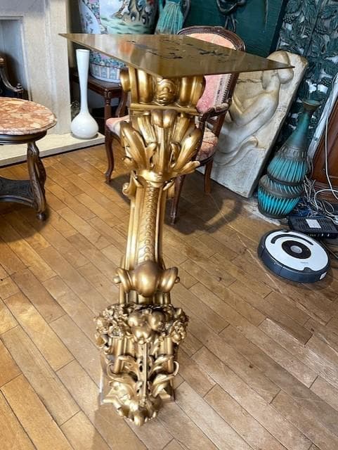 バロックスタイル ゴールド装飾柱