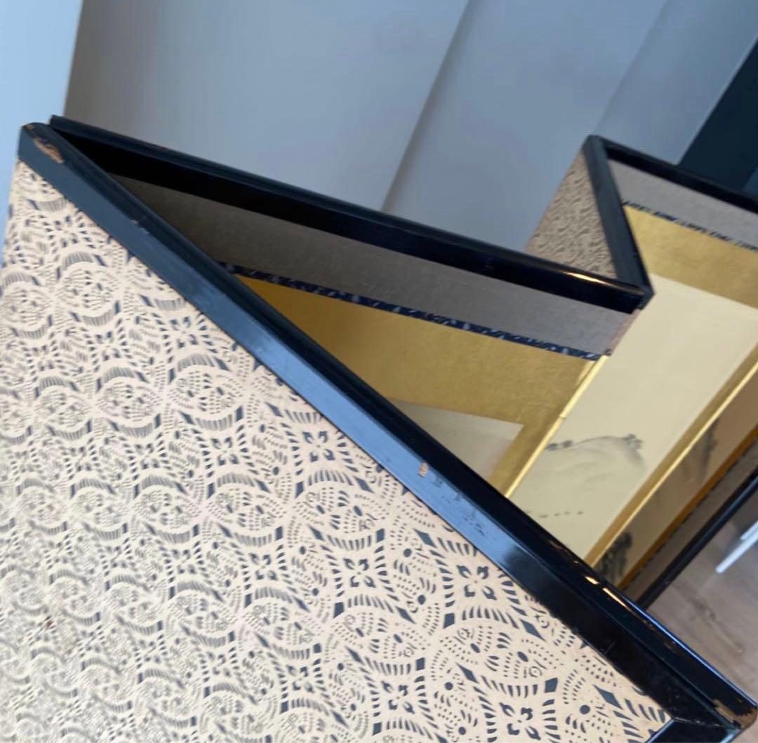 水墨画 山水画風屏風