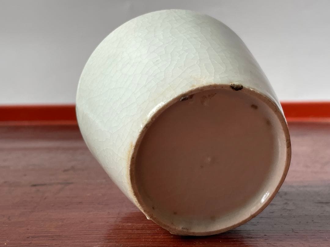 骨董　アンティーク　白磁　蕎麦猪口　古伊万里　白磁　白磁蕎麦猪口　甘手