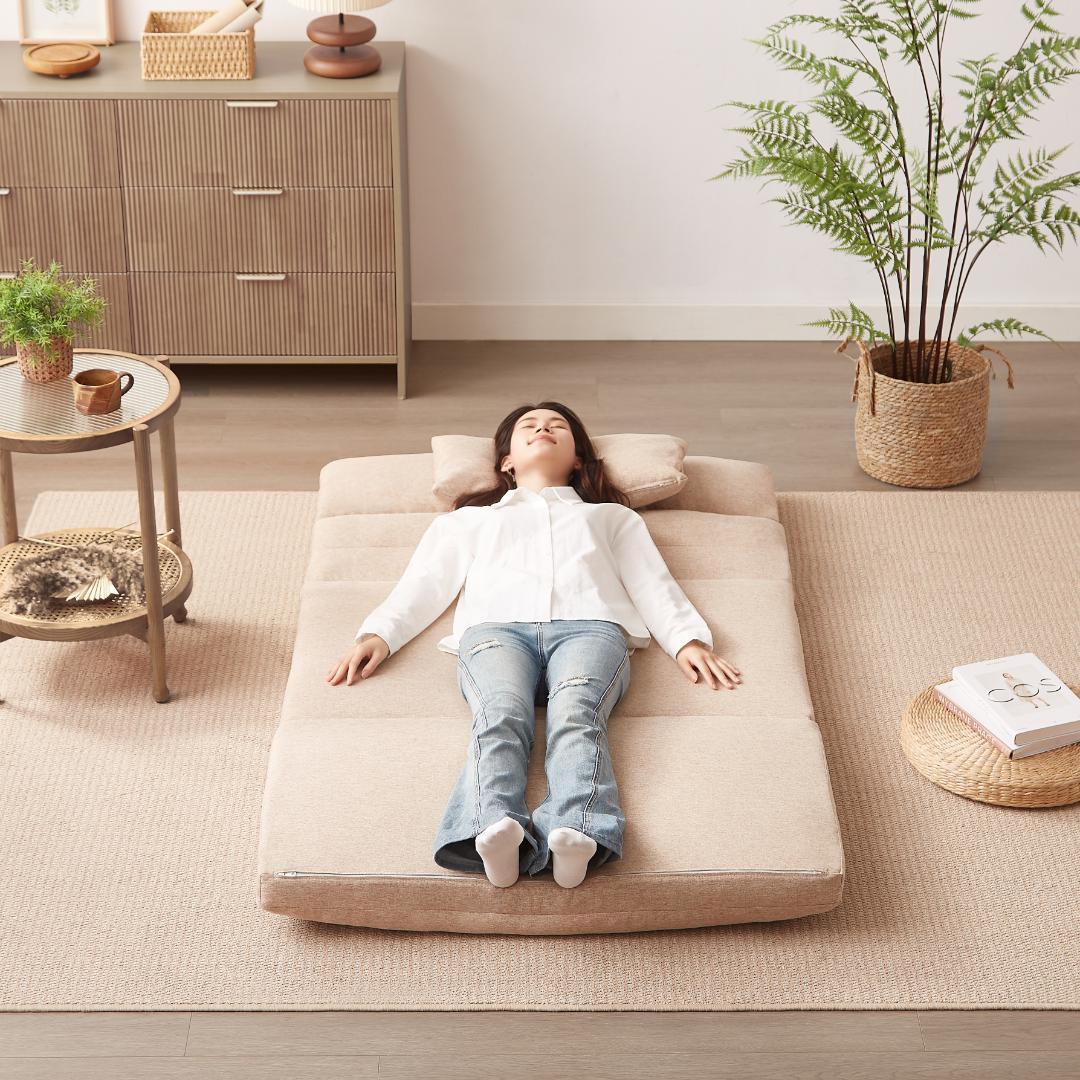 折りたたみ ソファベッド 座椅子 幅103cm 2人掛け ソファ リクライニング