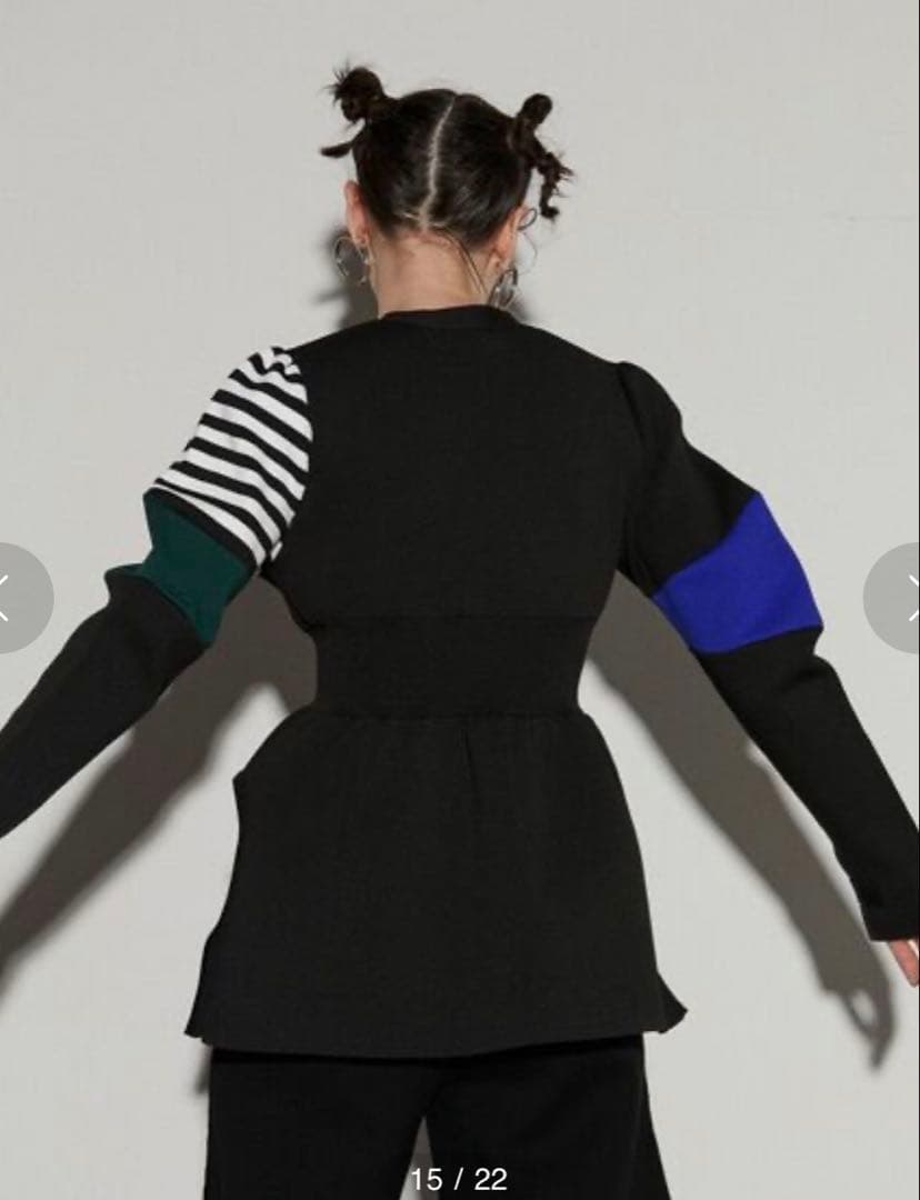 UN3D. スリーパーツスリーブニットカーディガン