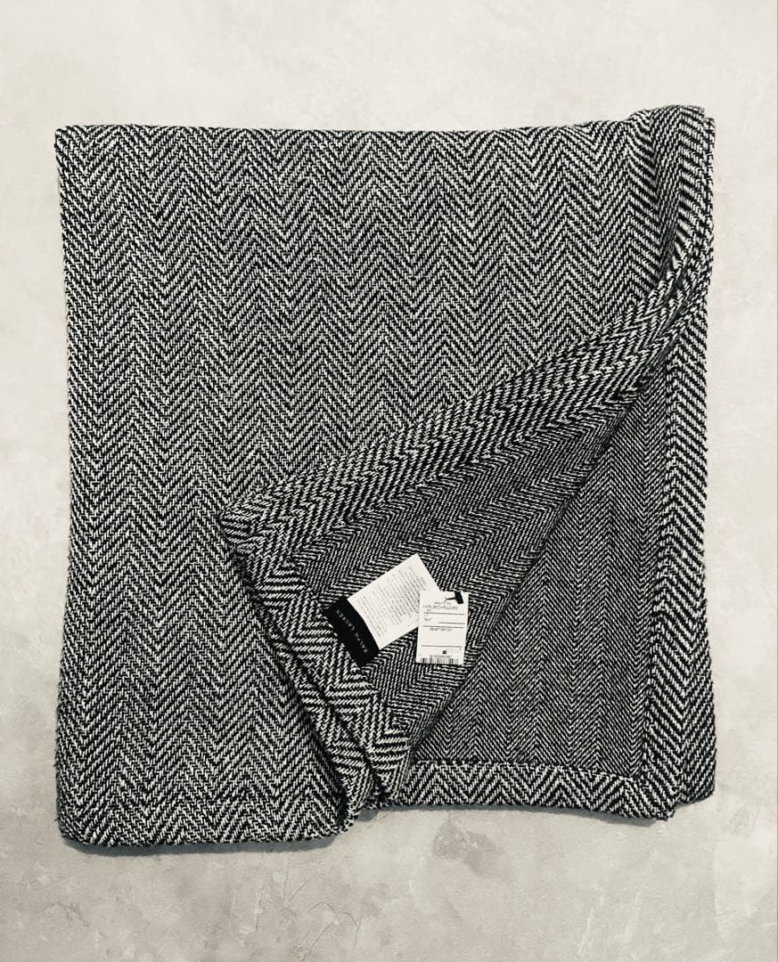 【新品】ラルフローレン　コットンブランケット　ヘリンボーン