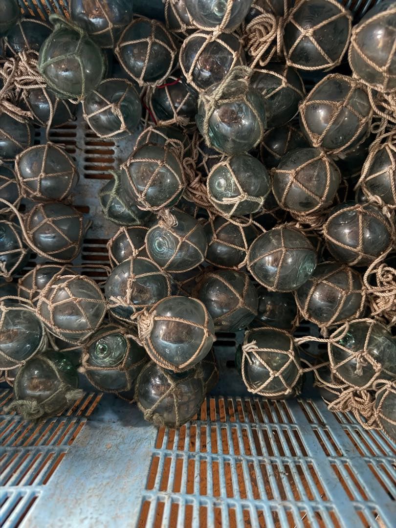 漁具　フロート　浮き玉　小さめガラス玉　約4〜5センチ　100個