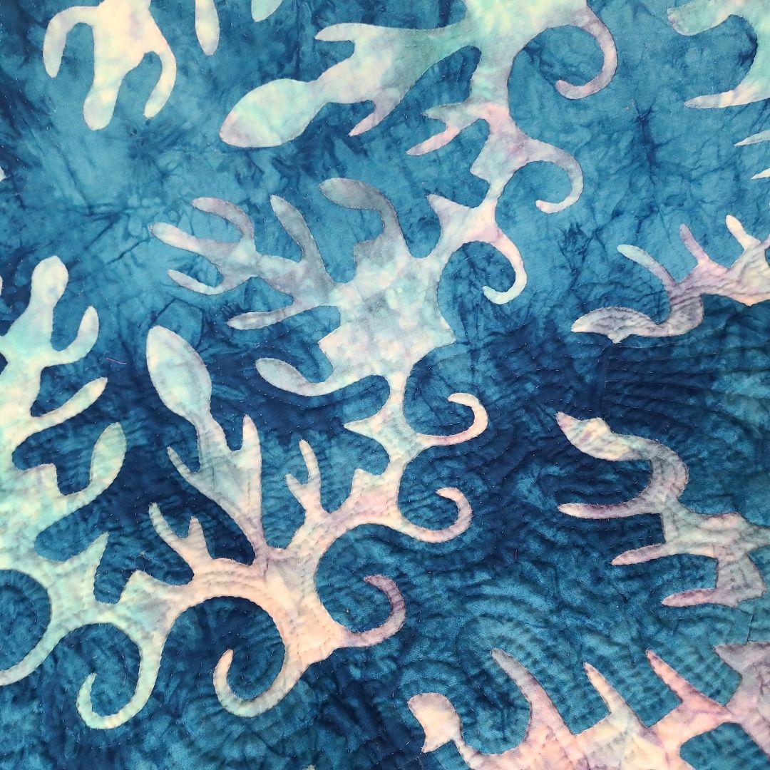 ハワイアンキルト　タペストリー　海のキルト