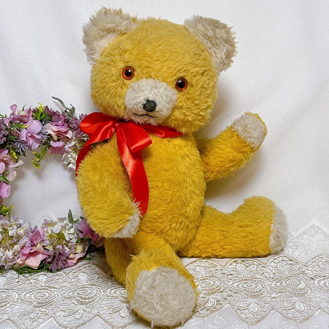 まんまる君 様✨希少✨❤️黄色いにっこりペディグリーベア❤️アンティークテディベア